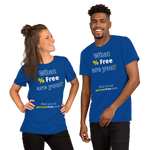 What % Free are you? - Find out at percentfree.com - Unisex Freedom T-shirt 