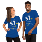 I am 57% free! - What % Free are you? - Unisex Freedom T-shirt 