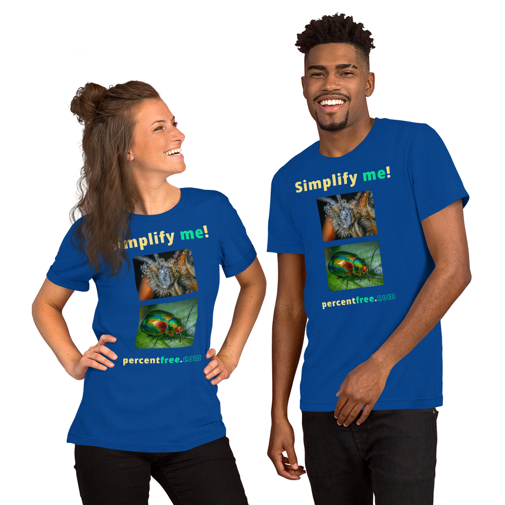 Unisex Simple T-shirt - Simplify me! - insect covered with dew - dogbane beetle 