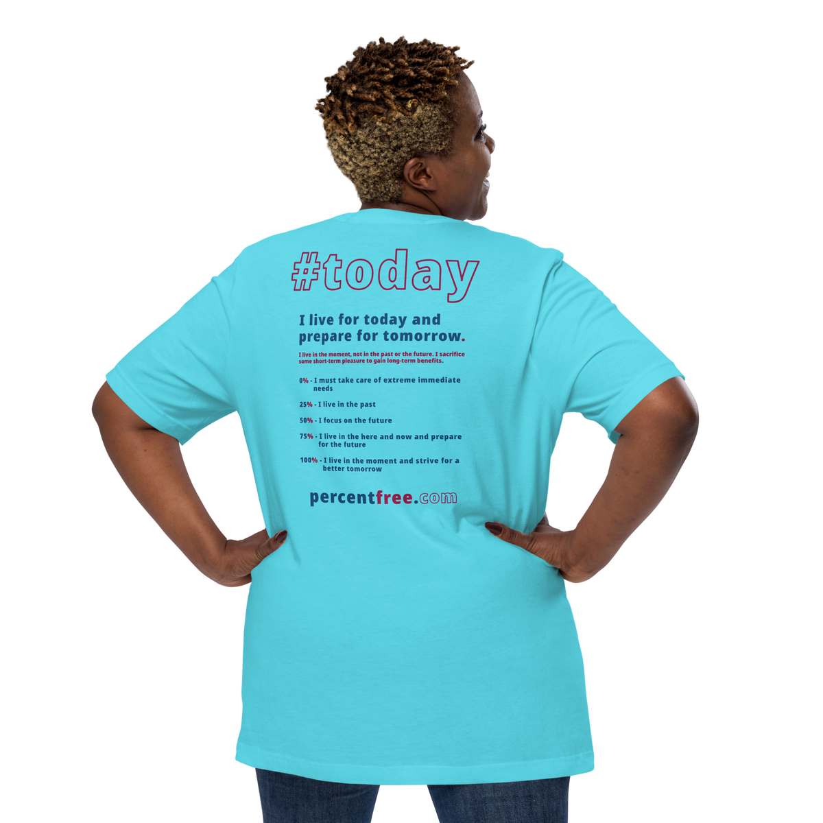 Unisex Front-and-Back Today T-shirt - Today me! - cassowary - 