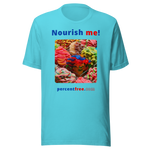 Unisex Front-and-Back Healthy Food T-shirt - Nourish me! - gummy bears 