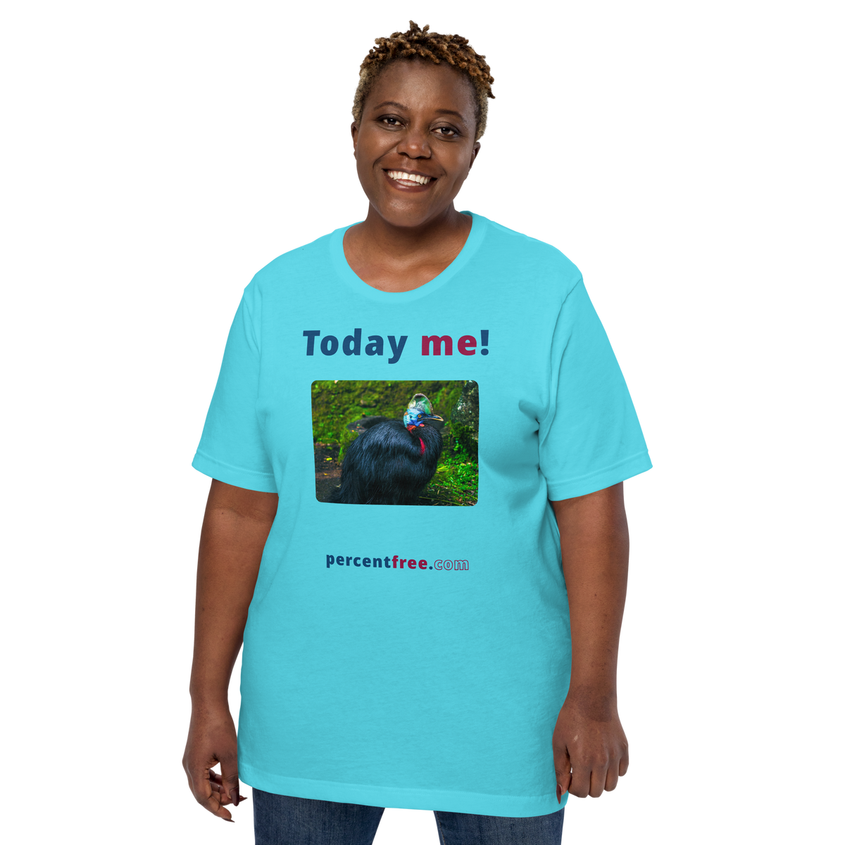 Unisex Front-and-Back Today T-shirt - Today me! - cassowary - 
