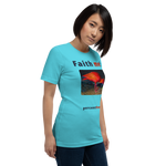 Unisex Front-and-Back Faith T-shirt - Faith me! - scarlet ibis 