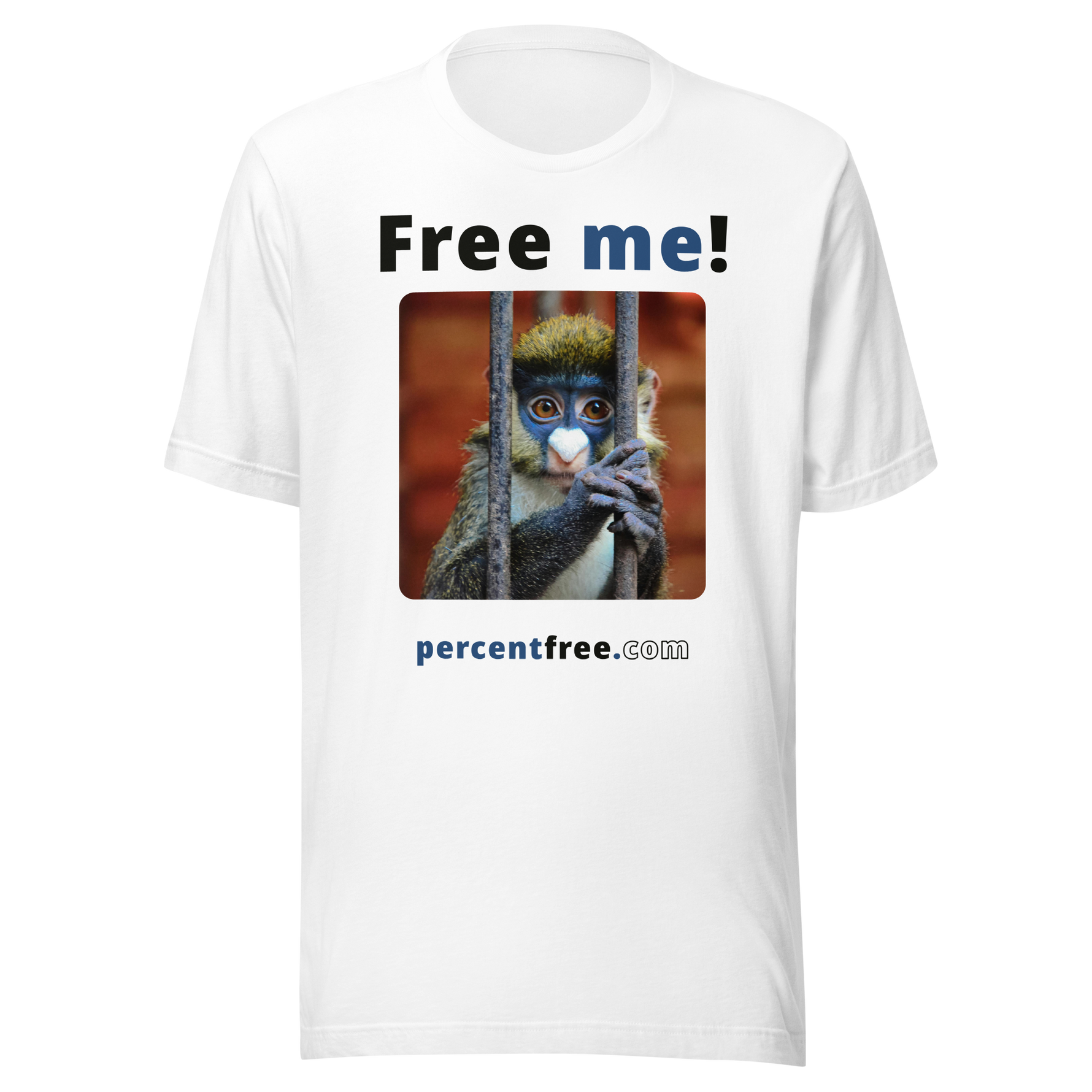 Free me! - red-tailed monkey in a cage - Unisex Freedom T-shirt 