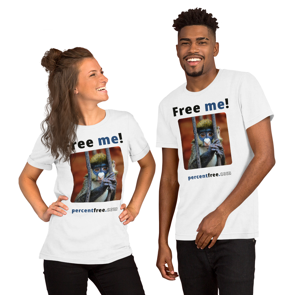 Free me! - red-tailed monkey in a cage - Unisex Freedom T-shirt 