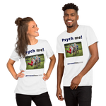 Unisex Psychology T-shirt - Psych me! - rhinoceros artwork made of recycled materials 