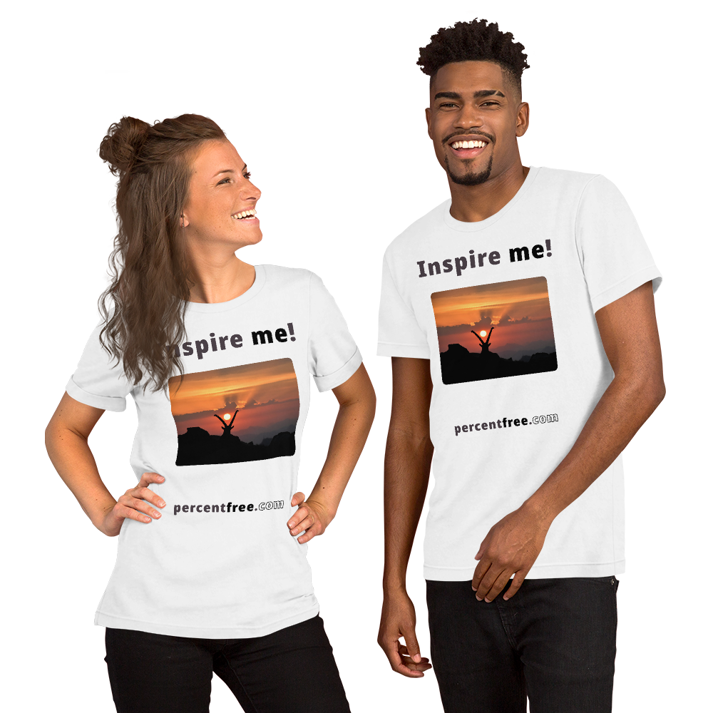 Inspire me! - Alpine ibex viewing a sunset - Unisex Inspiration T-shirt 