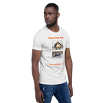 Exercise me! - king eider floating - king eider taking off - unisex freedom T-shirt 