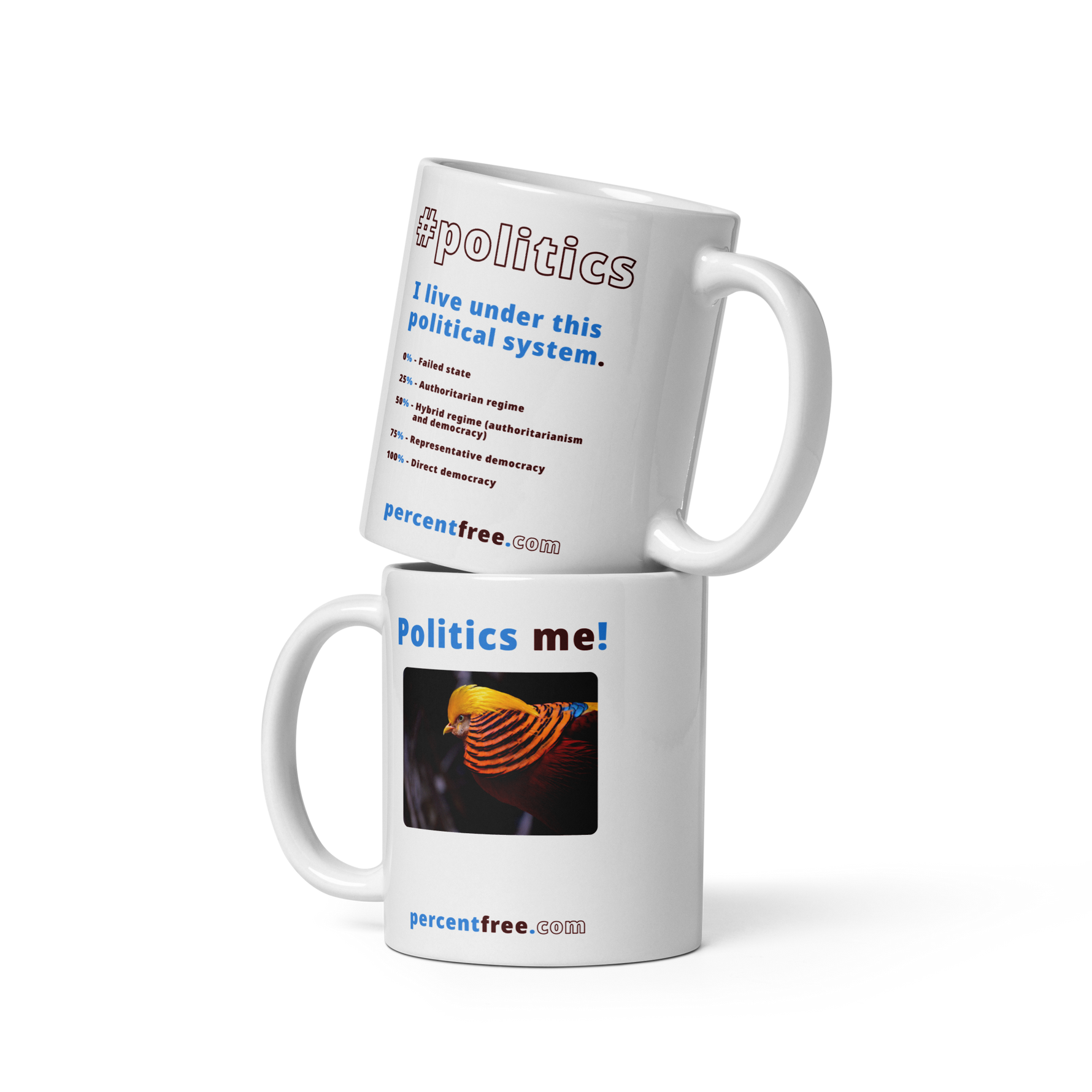 Politics Coffee Mug - Politics me! - golden pheasant - #politics % Free Quiz question #11-oz