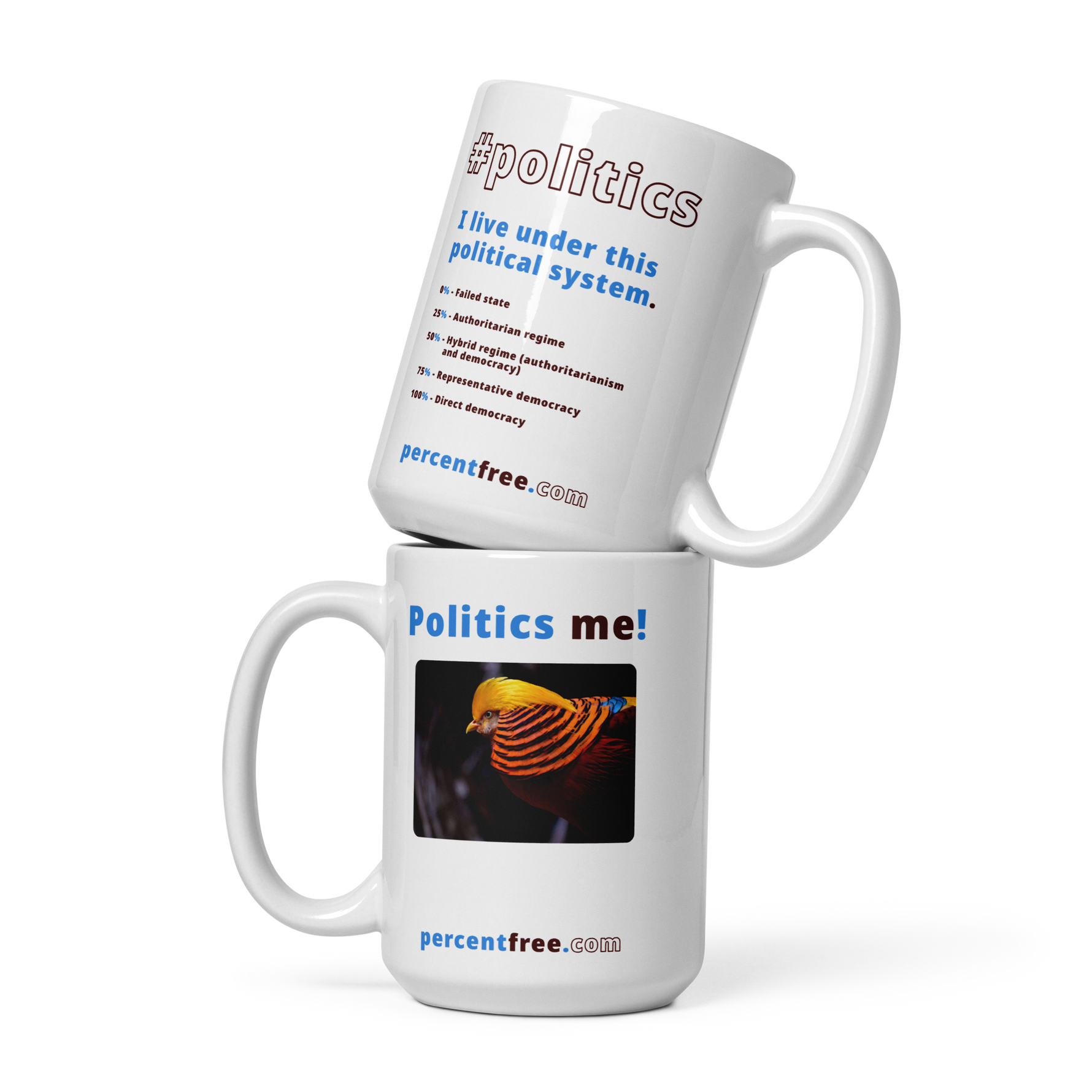 Politics Coffee Mug - Politics me! - golden pheasant - 