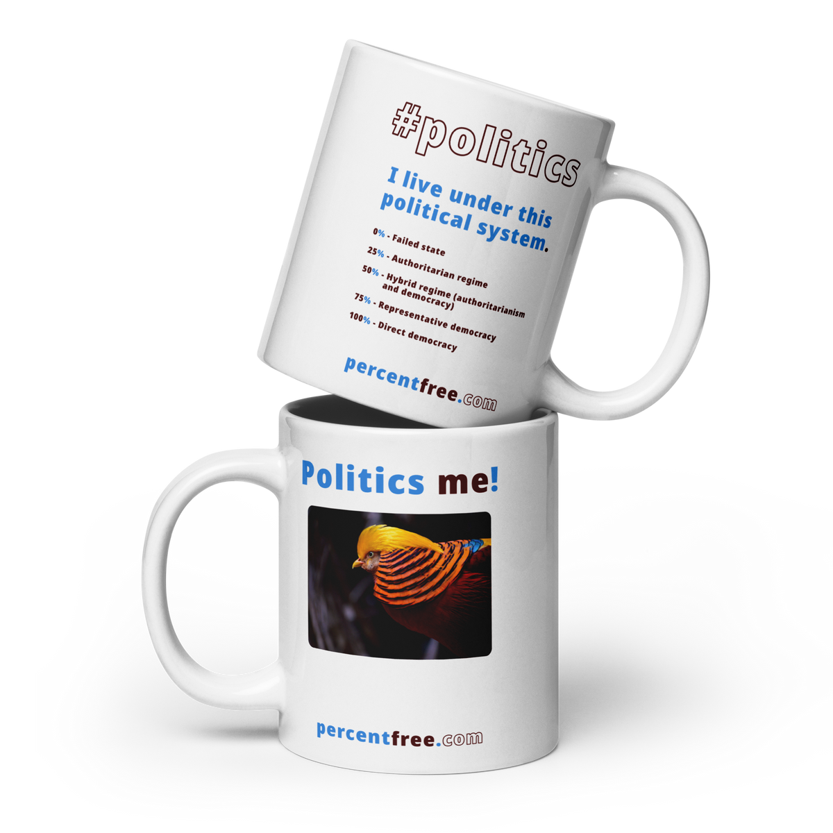 Politics Coffee Mug - Politics me! - golden pheasant - 