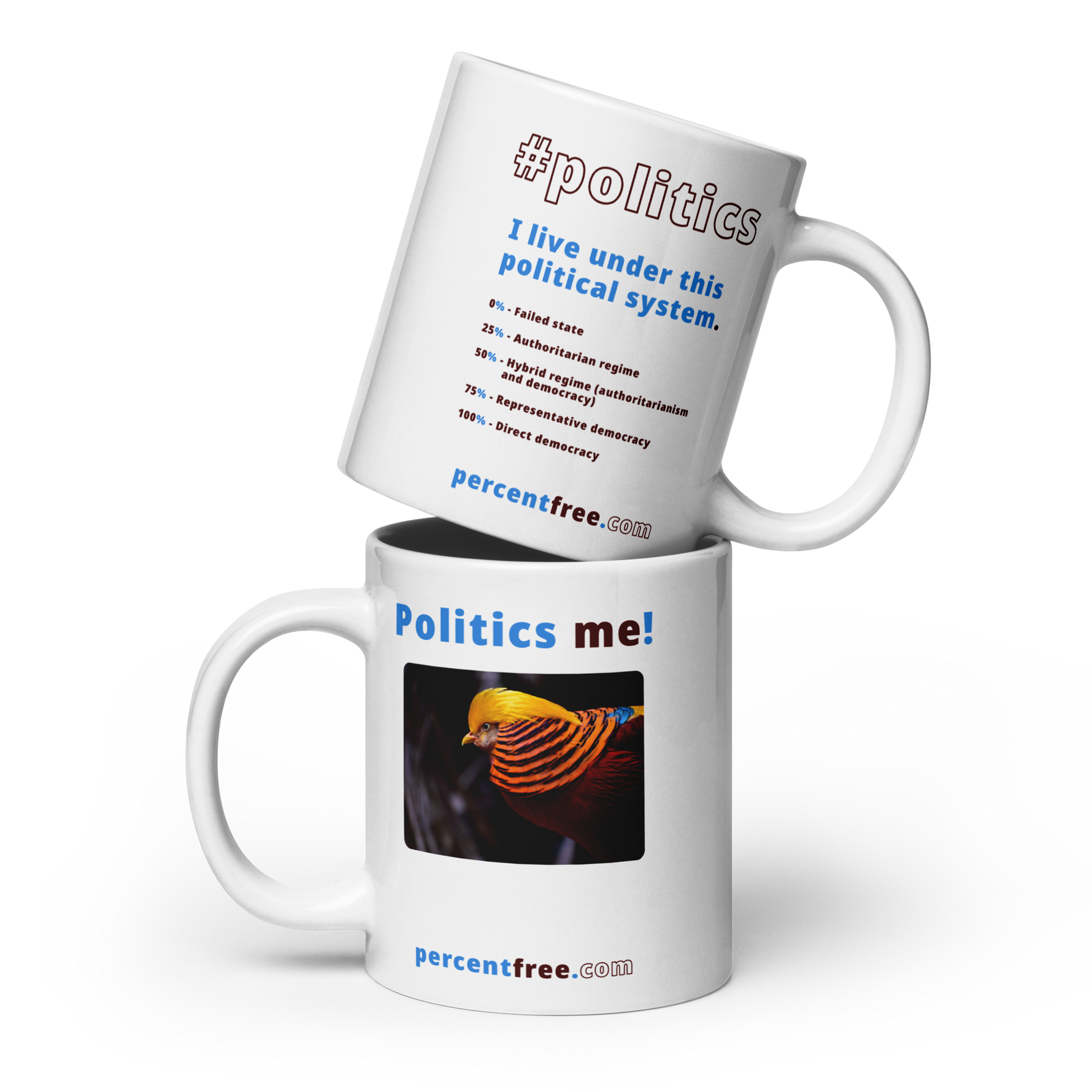 Politics Coffee Mug - Politics me! - golden pheasant - 