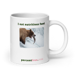 Healthy Food Coffee Mug - I eat nutritious food. - bear trying to catch a salmon 